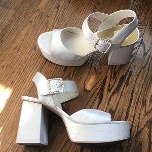 Dolce Vita White Bobby Pearls platform heel
